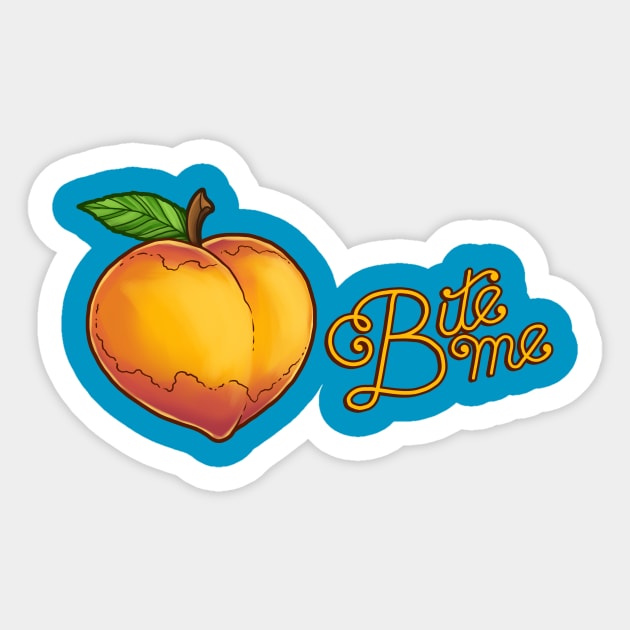 Bite Me Sticker by katymakesthings